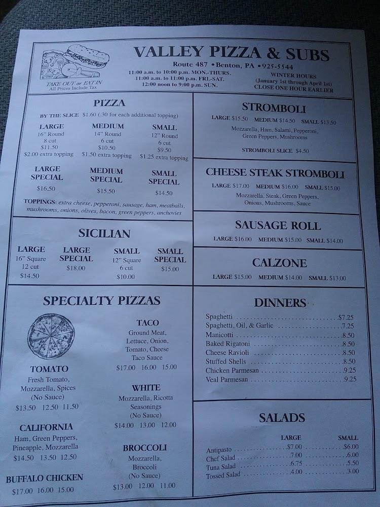 Valley Pizza & Subs Menu image 3